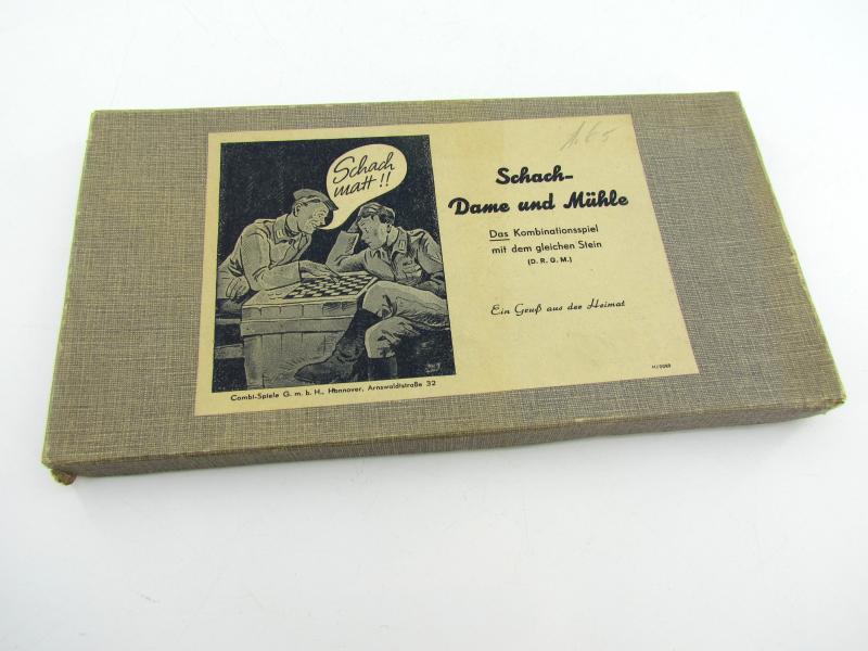 Wehrmacht 'Schach-Dame und Mühle' Fieldpost Boardgame