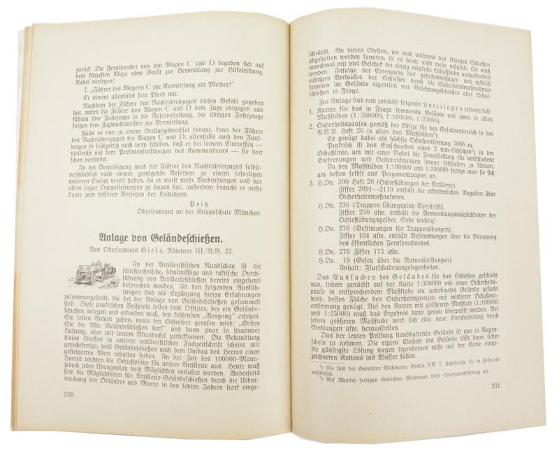 German WH Magazine 'Artilleristische Rundschau' 1936