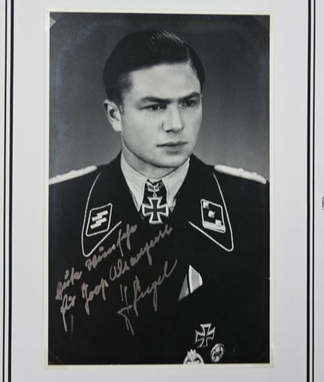 Signature of Waffen-SS KC Recipient 'Hans Siegel'