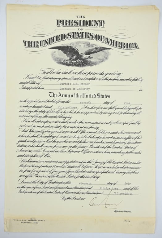 US Pre-WW2 Promotion Documents Set