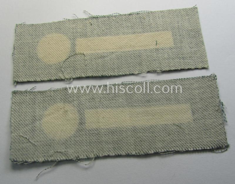 Fully matching - and scarcely found! - pair of 'printed'-pattern so-callled: Eastern volunteer- (ie. 'Ostvölker'-) related collar-tabs as was specifically intended for usage by a member serving within the 'Russian Liberation Army' (ie. POA)