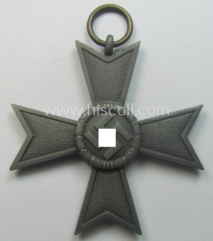 Medal-set: 'KvK 2. Klasse o. Schwn.' being a non-maker-marked specimen that came stored in its period pouch by the 'Hersteller': 'Friedrich Keller - Oberstein'