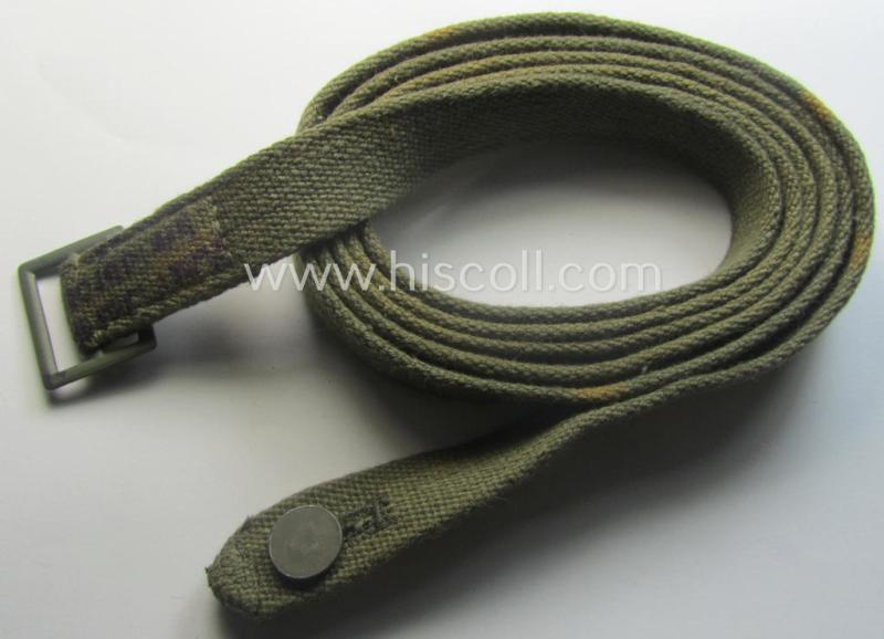 'Standard-issue'-pattern- (ie. typical WH-issue) carrying-strap (ie. 'Tragelasche') as was intended for the various gasmask-containers (being a maker-marked example that comes in a just minimally used, condition)