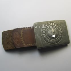 WH (Heeres) 'standard-pattern', field-grey-toned- and aluminium-based belt-buckle being...