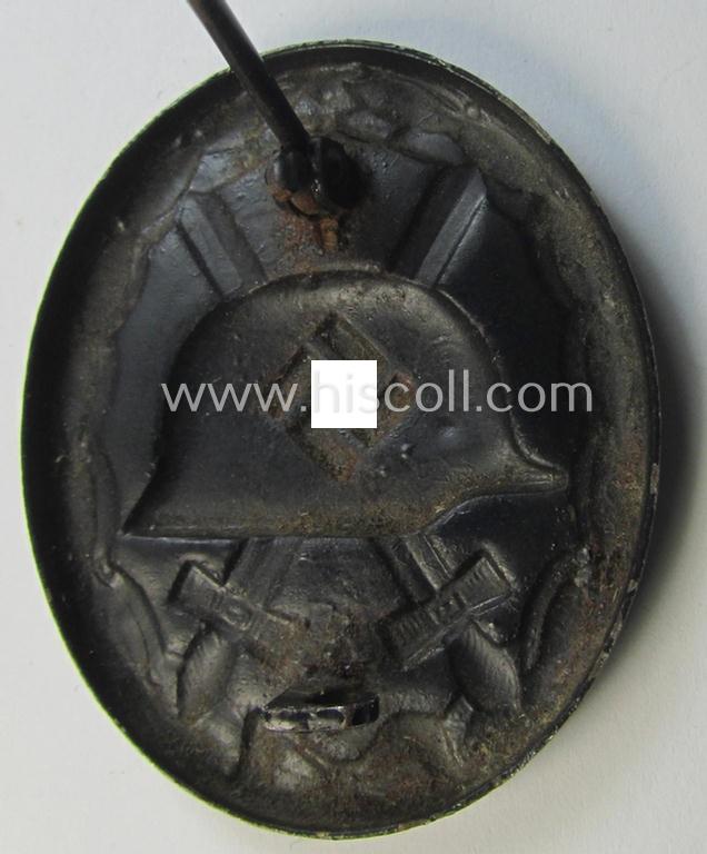 Neat - albeit non-maker-marked and magnetic! - example of a black-class wound-badge (or: 'Verwundeten-Abzeichen in Schwarz') that comes in an overall nice- (ie. I deem just moderately used-), condition