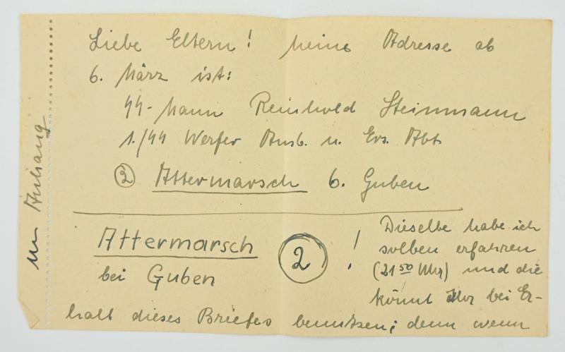 German Waffen-SS Feldpost Letter with Envelop