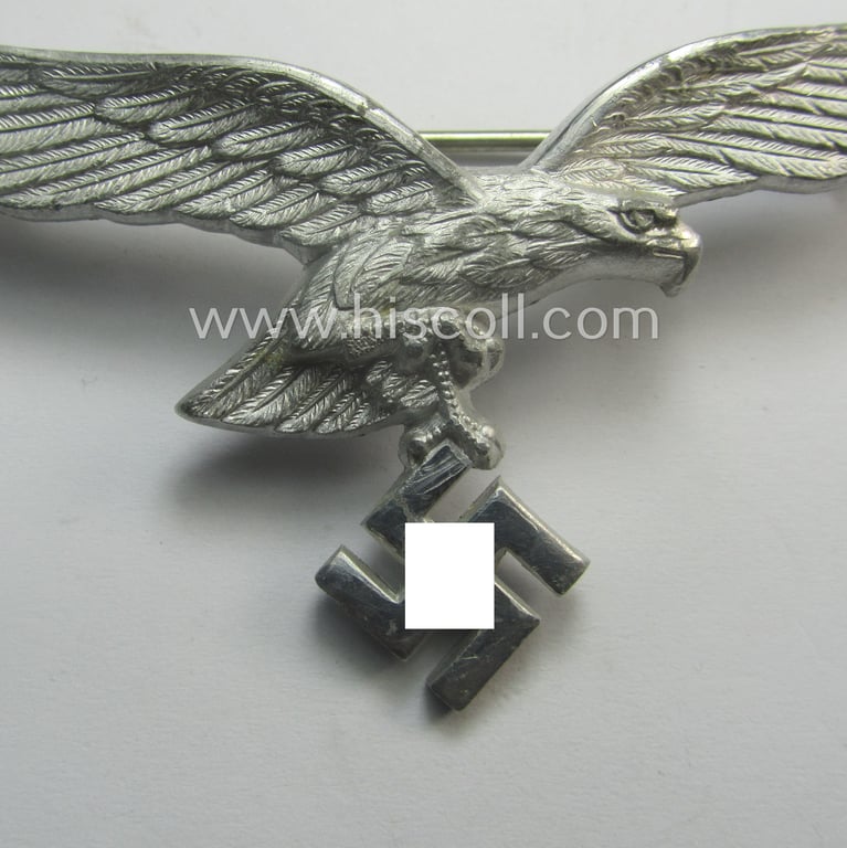 WH (LW) aluminium-based: 'Brustadler für Sommerrock' (being a neatly maker- ie. 'A'- or: 'Assmann'-marked specimen)