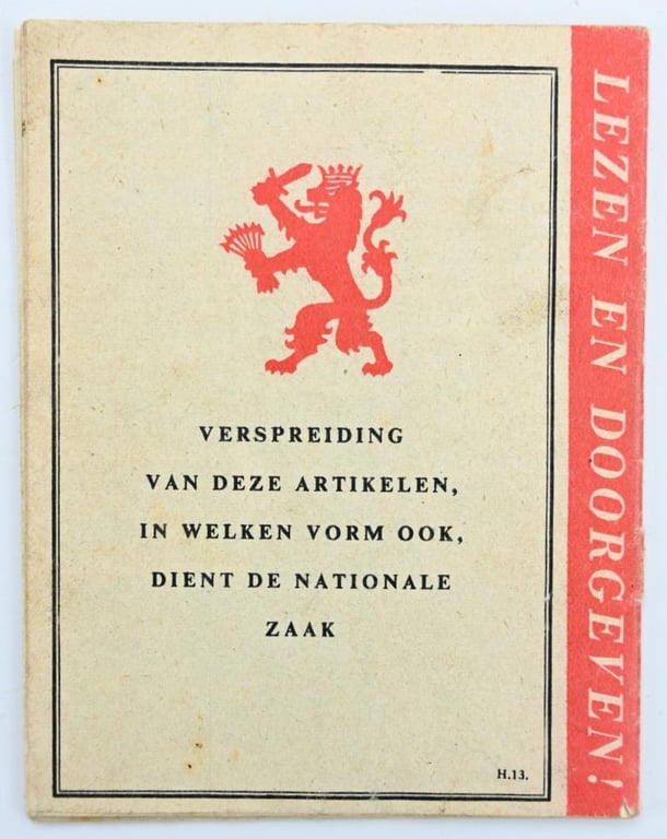 British RAF WW2 Droppingsbooklet 'De Wervelwind'