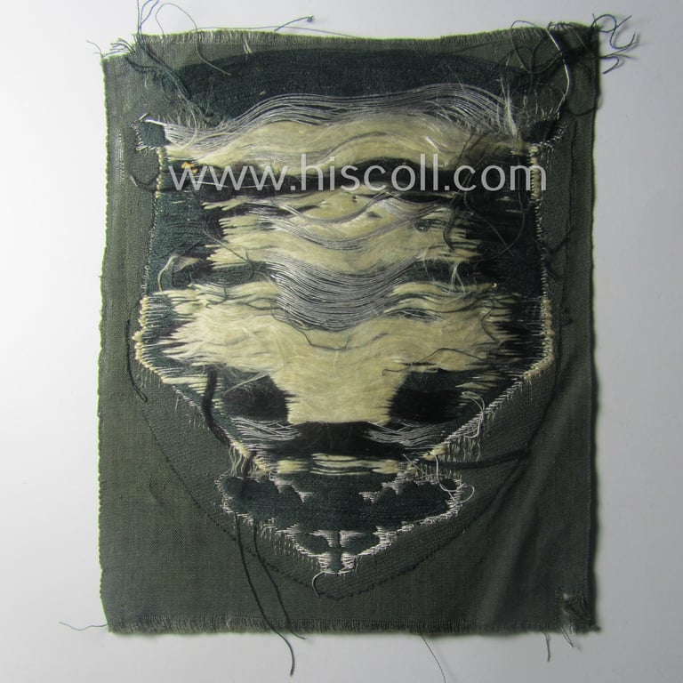 WH (Heeres), flat-wire- (ie. 'BeVo'-) woven 'Ärmelabzeichen für Fahnenträger des Heeres' as was intended for a soldier (ie. NCO) who served within an: 'Infanterie'-unit