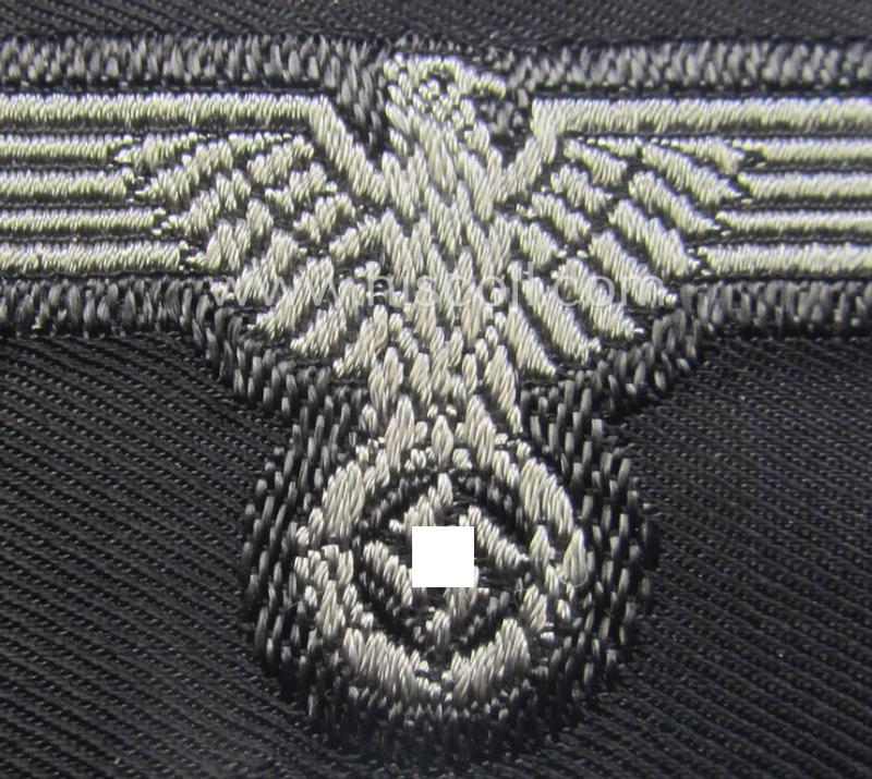 'Waffen-SS'-type EM- (ie. NCO-) type side-cap eagle as executed in 'BeVo'-weave-pattern