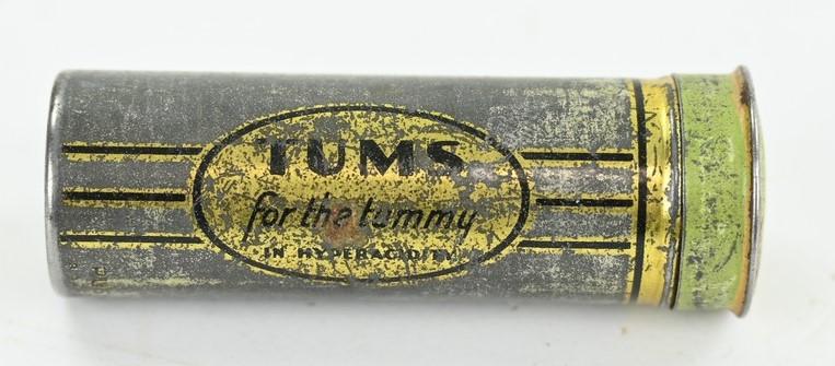 US WW2 Period 'Tums' Hyperacidity Tube Tin with Content