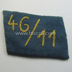 Single, SA (ie. 'Sturmabteilungen') collar-patch (ie. 'Kragenspiegel'): 'SA-Mitglied'...
