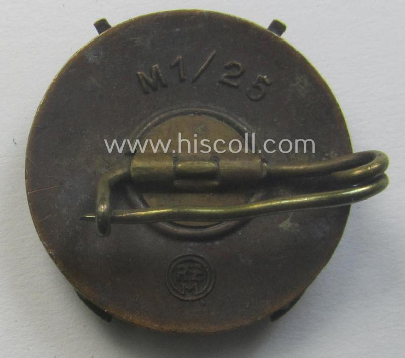 HJ ('Hitlerjugend') so-called: 'HJ-Schiessauszeichnung' (or: HJ shooting- ie. marksmans'-badge) being a nicely maker- (ie. 'RzM - M1/25'-) marked example