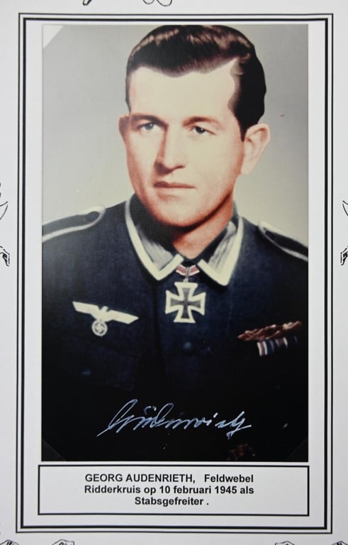 Signature of Wehrmacht Heer KC Recipient 'Georg Audenrieth'