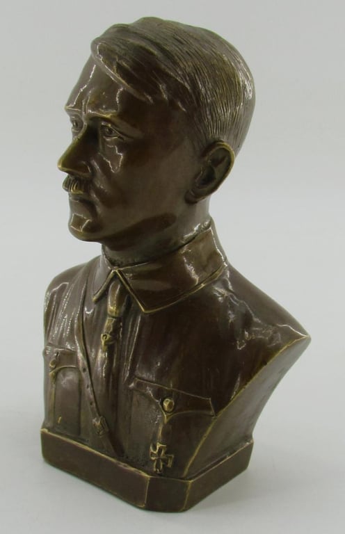 Brass Material Bust of Adolf Hitler