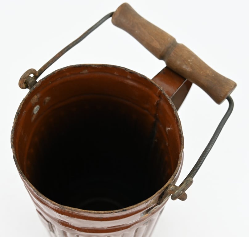 German Enamel Water Can made of German M31 Gasmask Cannister