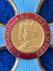EXTREMELY RARE CASED CBE MEDAL, CASE IS TO...