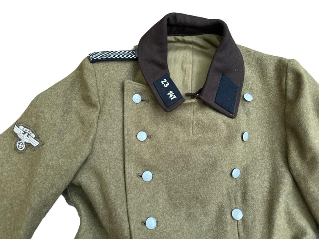 NSKK Greatcoat Complete with insignia....Rare