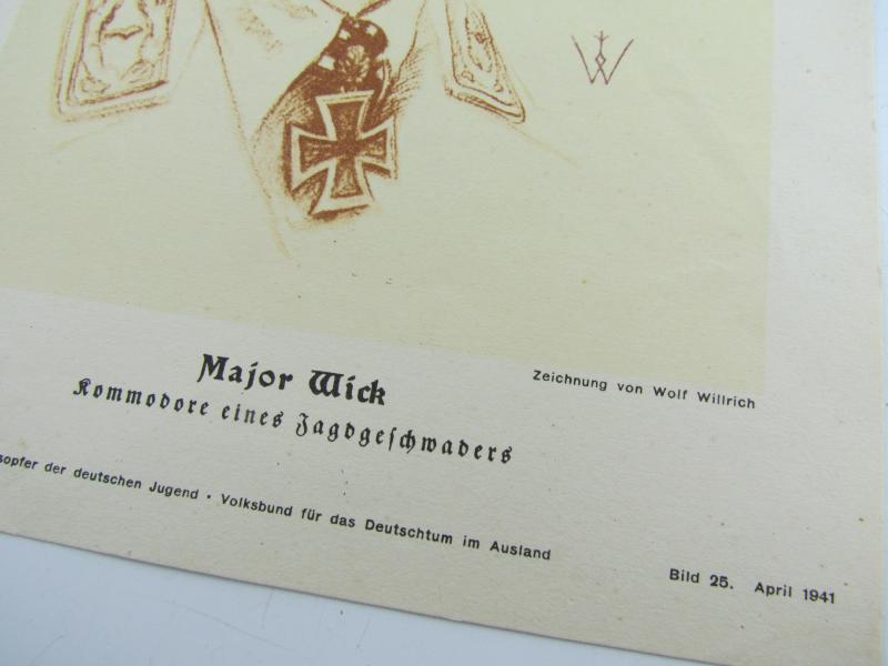 Third Reich Print Wolf Willrich Painting Major Wick