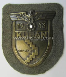 WH (Heeres ie. Waffen-SS) 'Kuban'-campaign-shield that comes mounted...