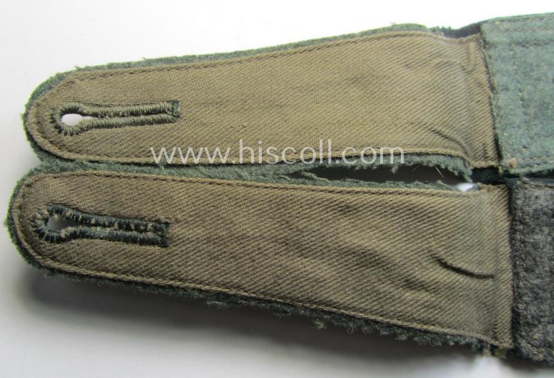 Pair of WH (Heeres), early- (ie. pre-war-) period, 'M36'-pattern- (ie. pointed-styled- and/or neatly 'cyphered'-) NCO-type shoulderstraps as intended for a: 'Feldwebel der Artillerie und Mitglied einer Waffenschule'