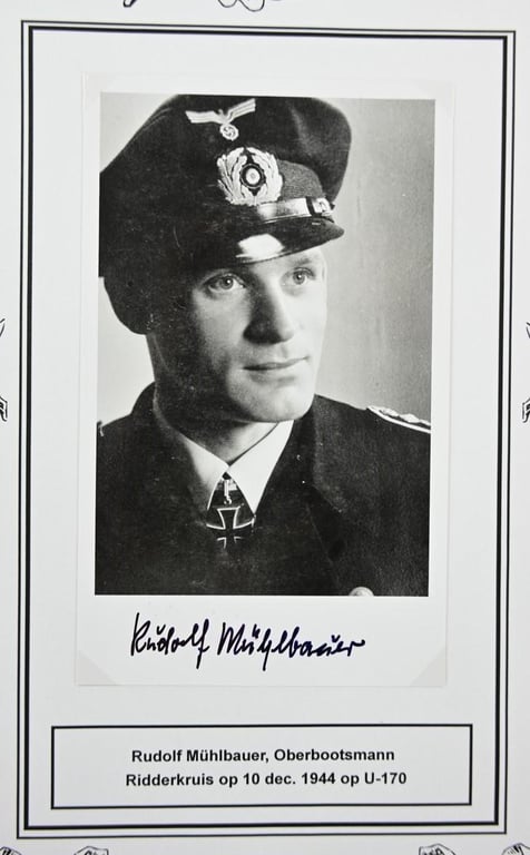 Signature of Kriegsmarine KC Recipient 'Rudolf Mühlbauer'