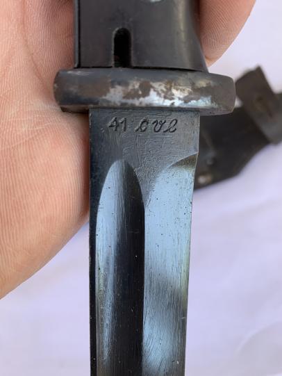 K98 Combat Bayonet with Leather Frog -matching numbers-