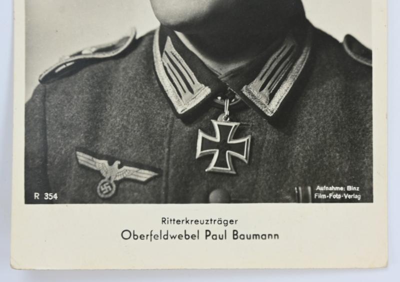 German WH Postcard 'Oberfeldwebel Baumann'