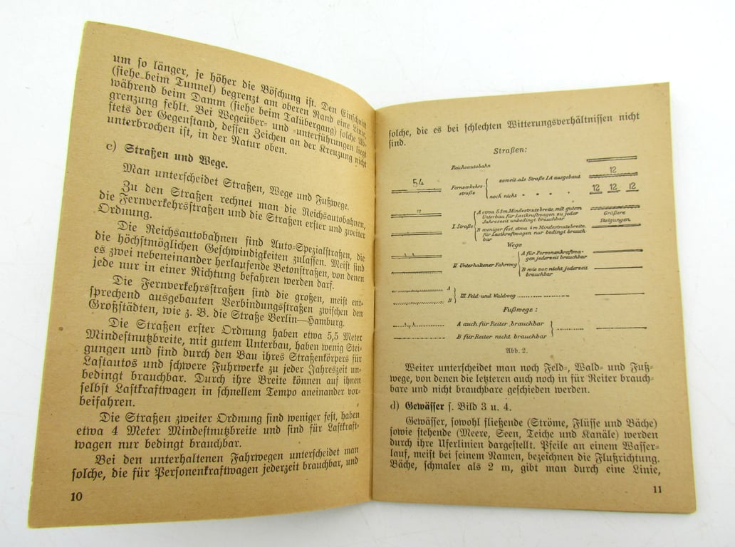 Booklet : "Karten- und Geländekunde (Maps and Topography)"