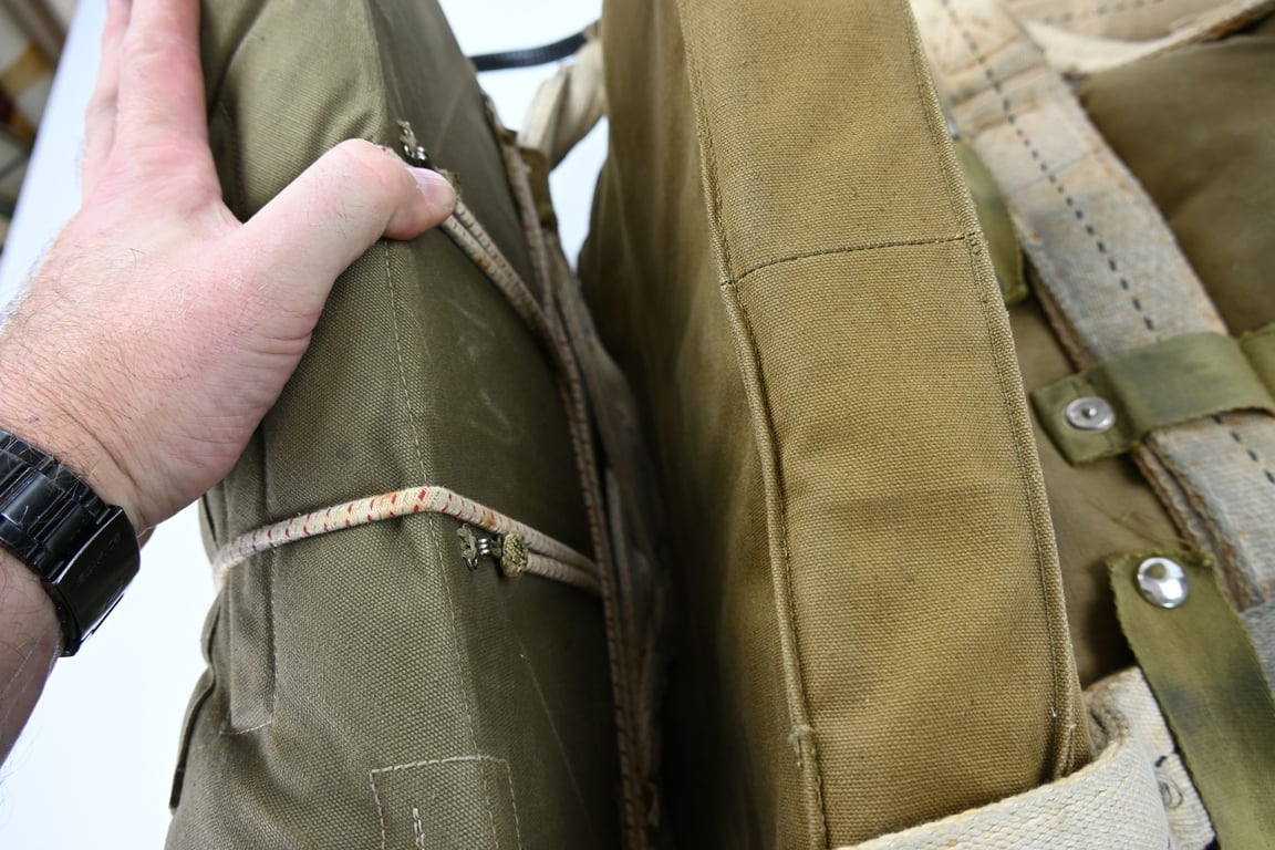 USAAF WW2 Named AN6510-1 Seat Parachute Harness Assembly