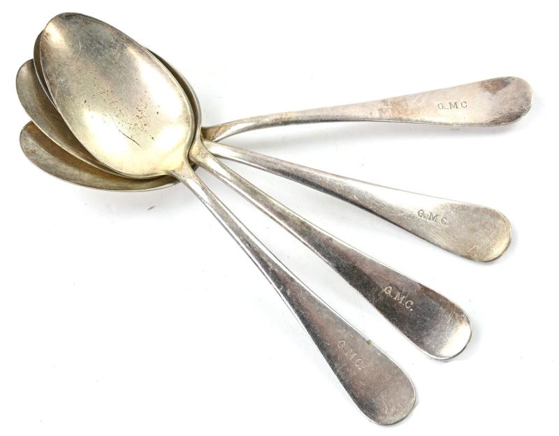 US WW1 Army Officer Q.M.C. Mess Spoon Set