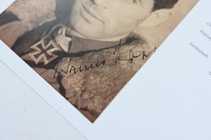Signature of Wehrmacht Heer KC Recipient 'Bruno Kahl'