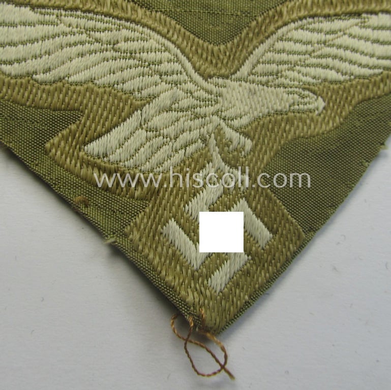 Stunning - and clearly cap-removed! -  WH (Luftwaffe) 'BeVo'-woven- and/or 'tropical-issued' cap-eagle for the: 'Hermann Meyer'-field-caps