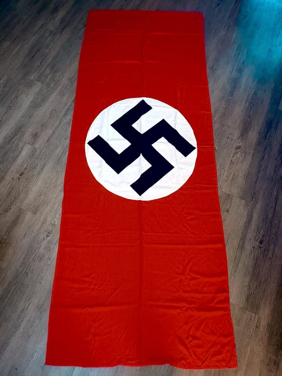 GERMAN WWII LARGE THIRD REICH NSDAP NAZI DOUBLE SIDED DRAPE ADDITIONAL PHOTOS