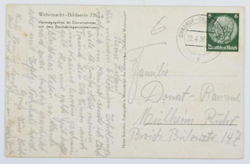 German WH Postcard 1938