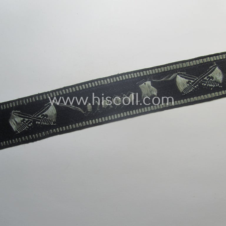 Neat - just moderately used- and/or carefully tunic-removed! - example of a so-called: 'D.R.K.B.' (or: 'Deutscher Reichskriegerbund' aka: 'Kyffhäuserbund') related cuff-title (ie. 'Ärmelstreifen') entitled: 'Donau'