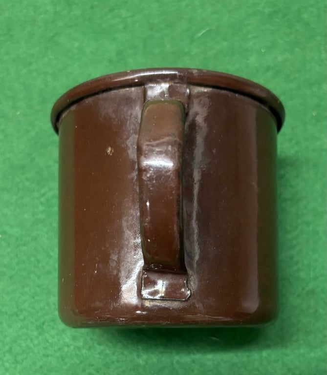 WW2 Brown Enamel Drinking Mug