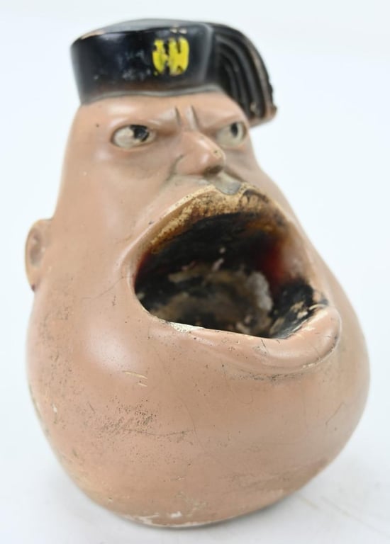 Allied WW2 Mussolini Ashtray 1942