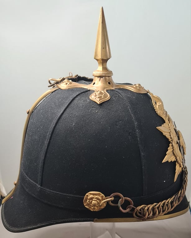 1903 “Sherwood Forester’s  Officers Blue Cloth Helmet.