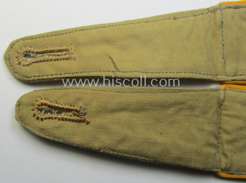 Pair of EM-type, WH (Luftwaffe) 'tropical-issue' shoulderstraps as was intended for usage by a: 'Soldat der Flieger- o. Fallschirmjäger-Trpn.'