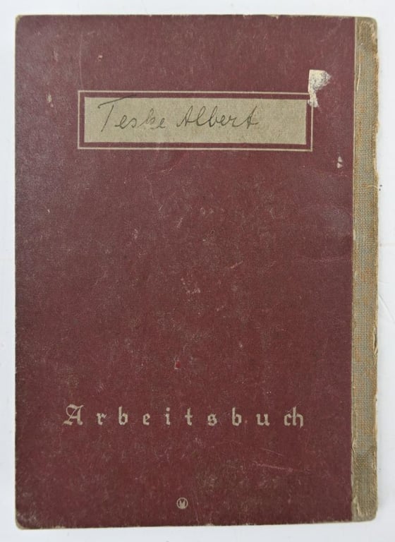 German Third Reich Era Workers Pass 'Reichsbahn'