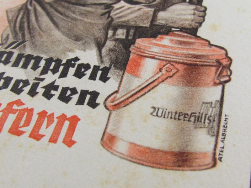 (Postcard) Winterhilfswerk (WHW) Kämpfen Arbeiten Opfern