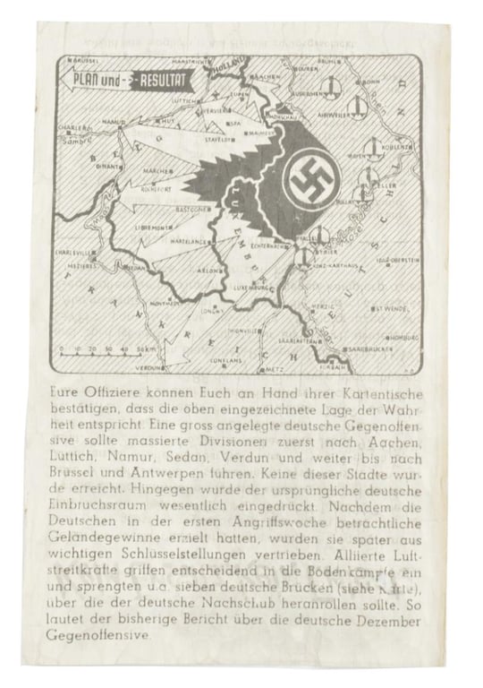 Allied Droppingflyer 'Kein Ersatz, Kein Entsatz'