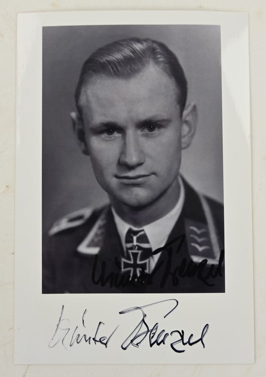 Signature of Luftwaffe KC Recipient 'Günther Frenzel'