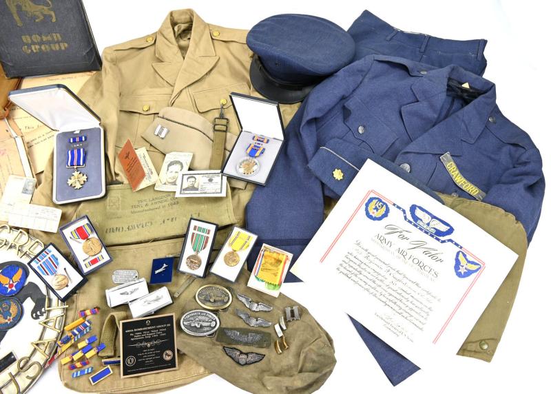US WW2 Pilot Grouping 460th Bomb Group 50 Missions!