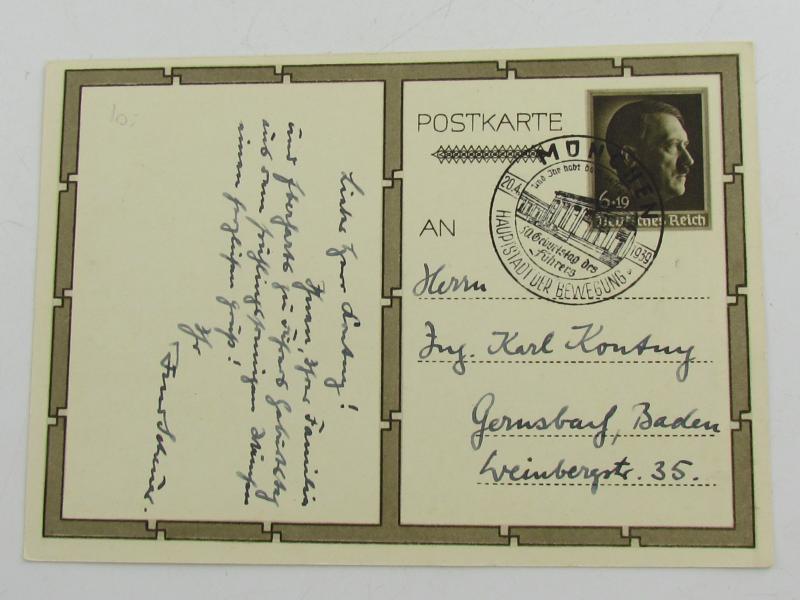 Postcard : Adolf Hitler with children'