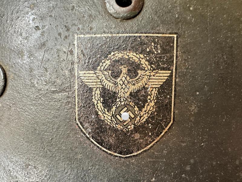 Police Double Decal M35 Re-Issued Helmet