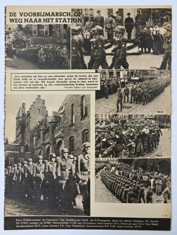 Dutch NSB 'Fotonieuws' Magazine Dutch SS Deployment
