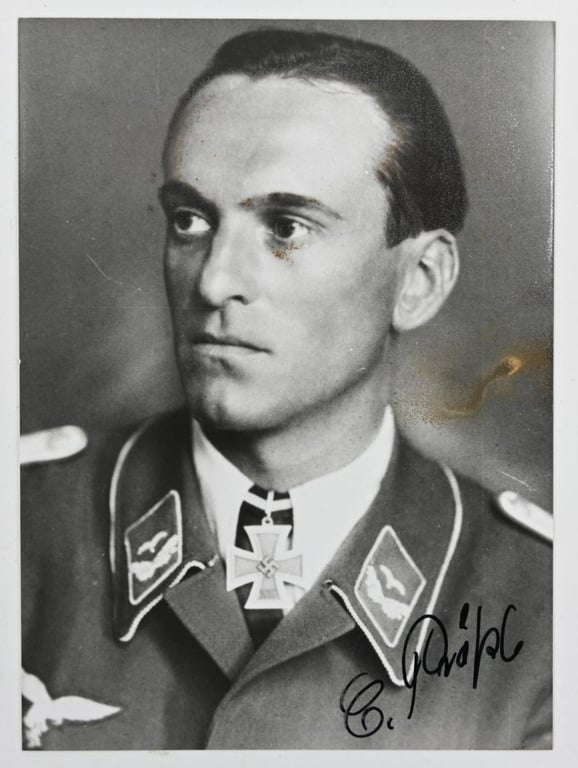 Signature of Luftwaffe KC Recipient 'Erwin Prössl'