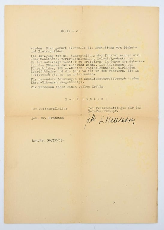 German Third Reich Arbeitsfront Competition Paper